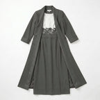 Women’s Two Piece Dress Set – Longline Jacket Lace Panel