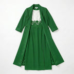 Women’s Two Piece Dress Set – Longline Jacket Lace Panel