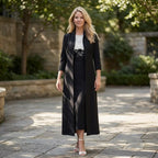 Women’s Two Piece Dress Set – Longline Jacket Lace Panel