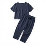 Women’s Light Weight Two Piece Set – Short Sleeve Top Trousers
