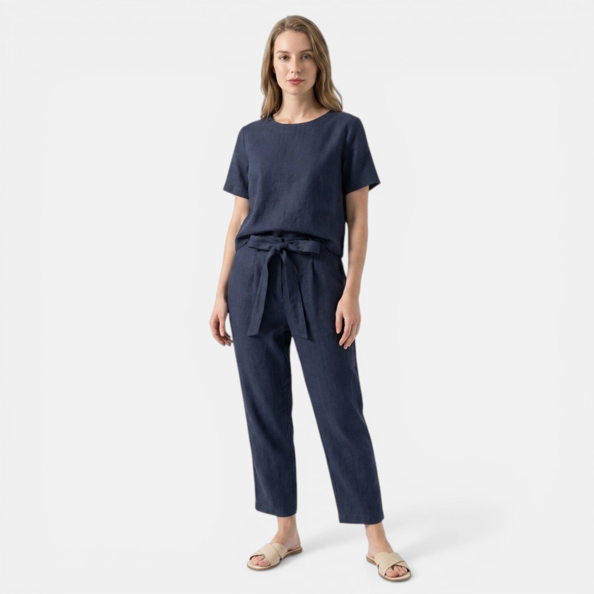 Women’s Light Weight Two Piece Set – Short Sleeve Top Trousers