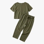 Women’s Light Weight Two Piece Set – Short Sleeve Top Trousers