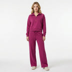 Women’s Two Piece Set – Zip Neck Top Trousers