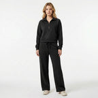 Women’s Two Piece Set – Zip Neck Top Trousers