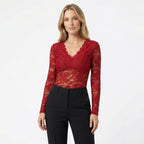 Women’s Long Sleeve V-Neck Lace Top