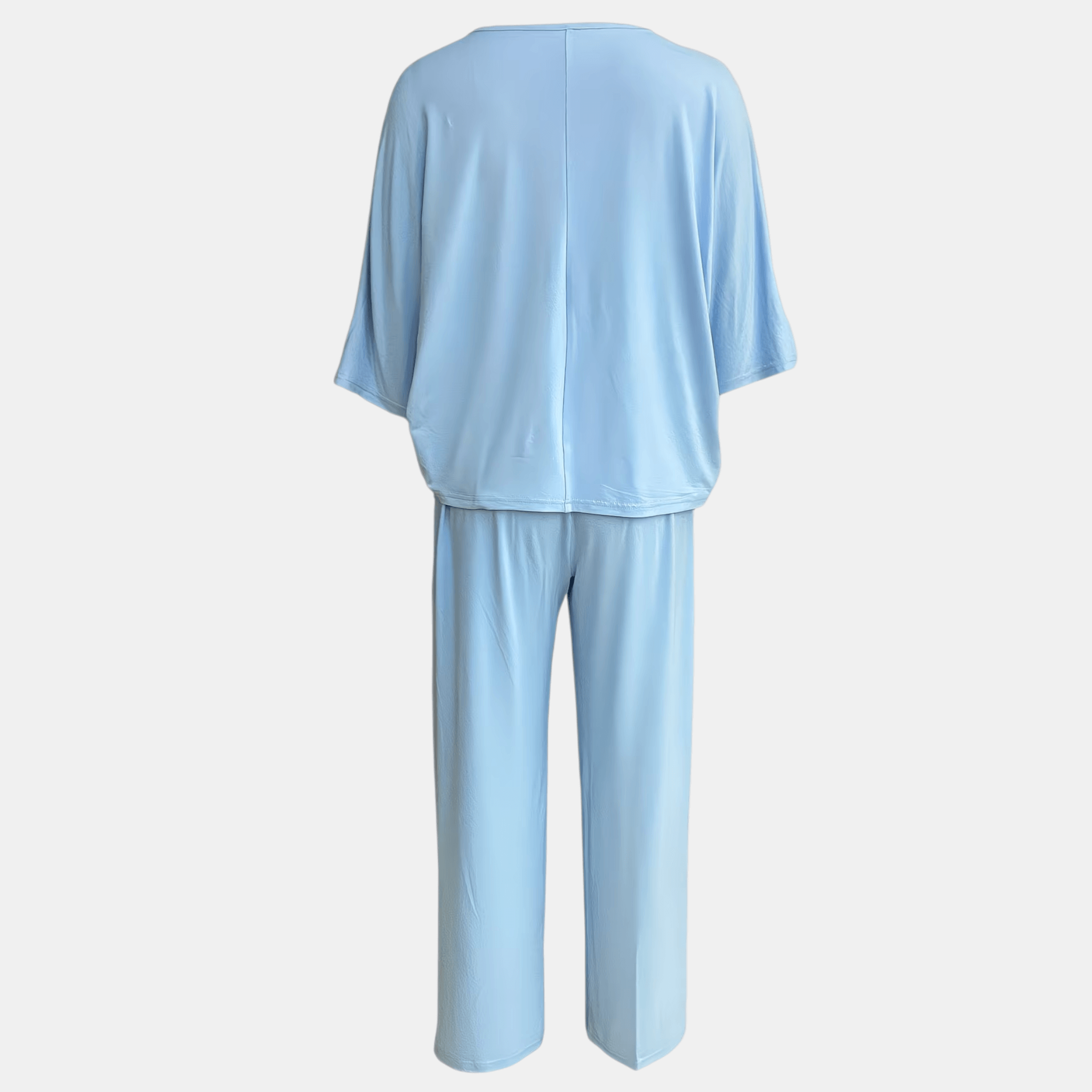Women’s V-Neck Top and Wide Leg Trousers Two Piece Set