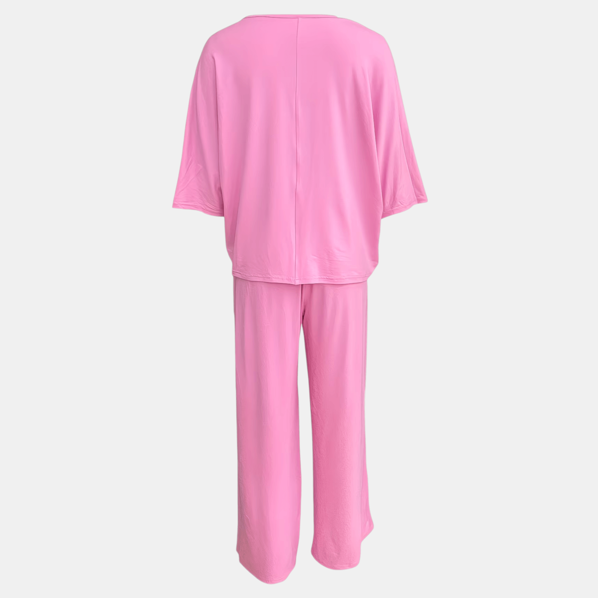 Women’s V-Neck Top and Wide Leg Trousers Two Piece Set