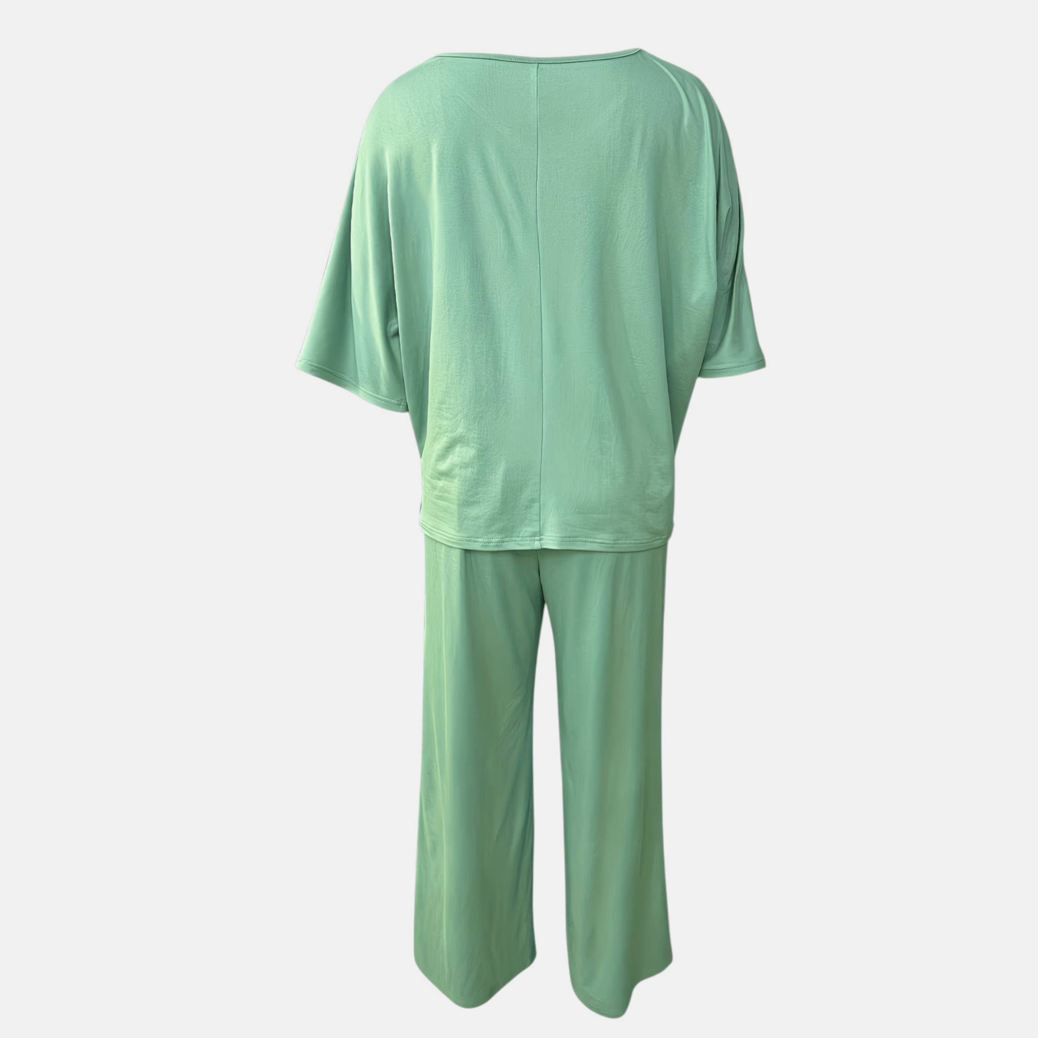 Women’s V-Neck Top and Wide Leg Trousers Two Piece Set