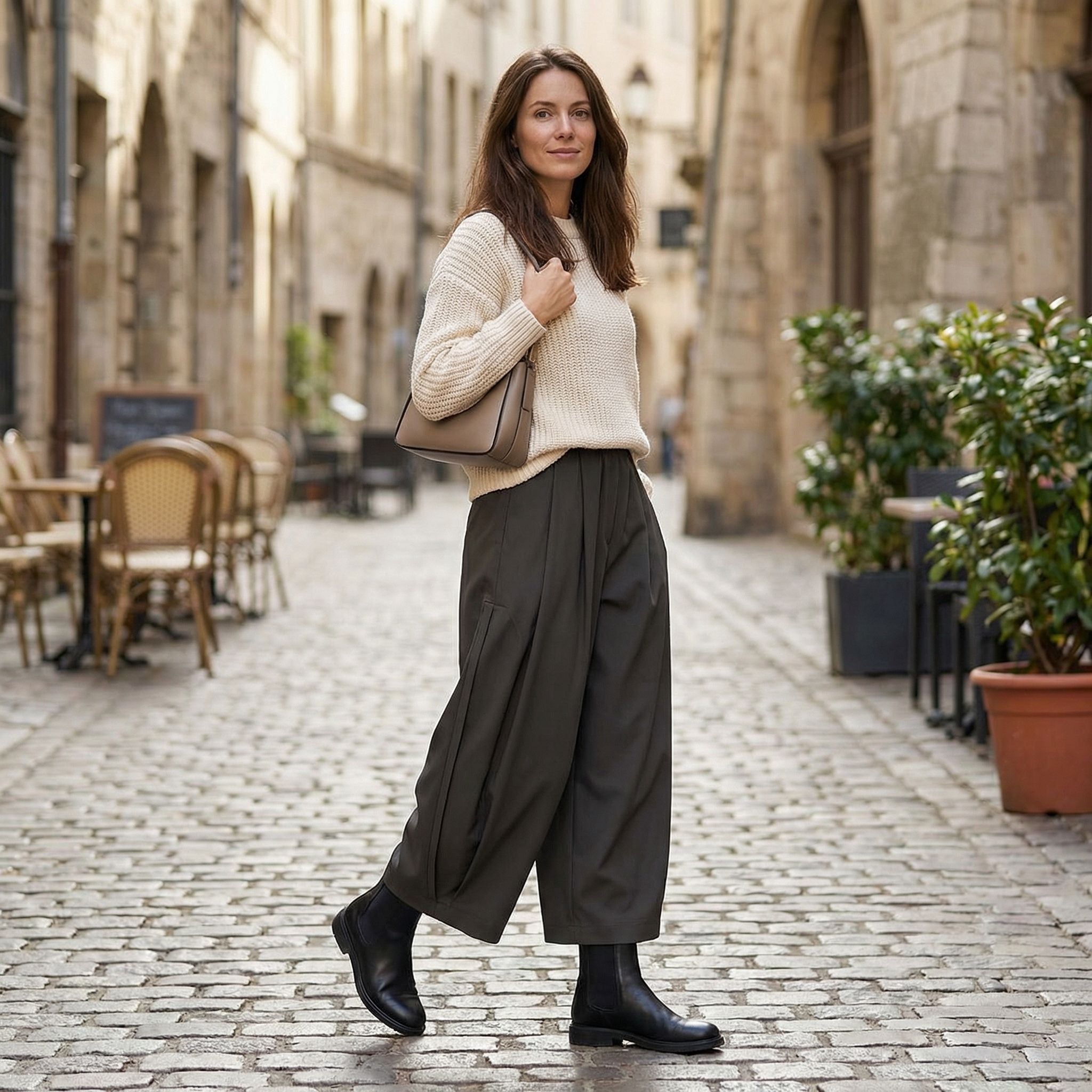 Women’s Wide-Leg Casual Pants – Clean Straight Fit Style