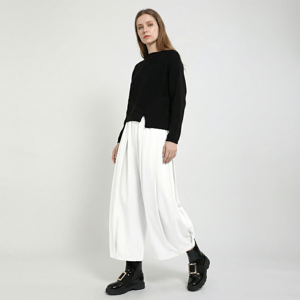 Women’s Wide-Leg Casual Pants – Clean Straight Fit Style