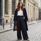 Women’s Wide-Leg Cropped Pants – Relaxed Vintage Style