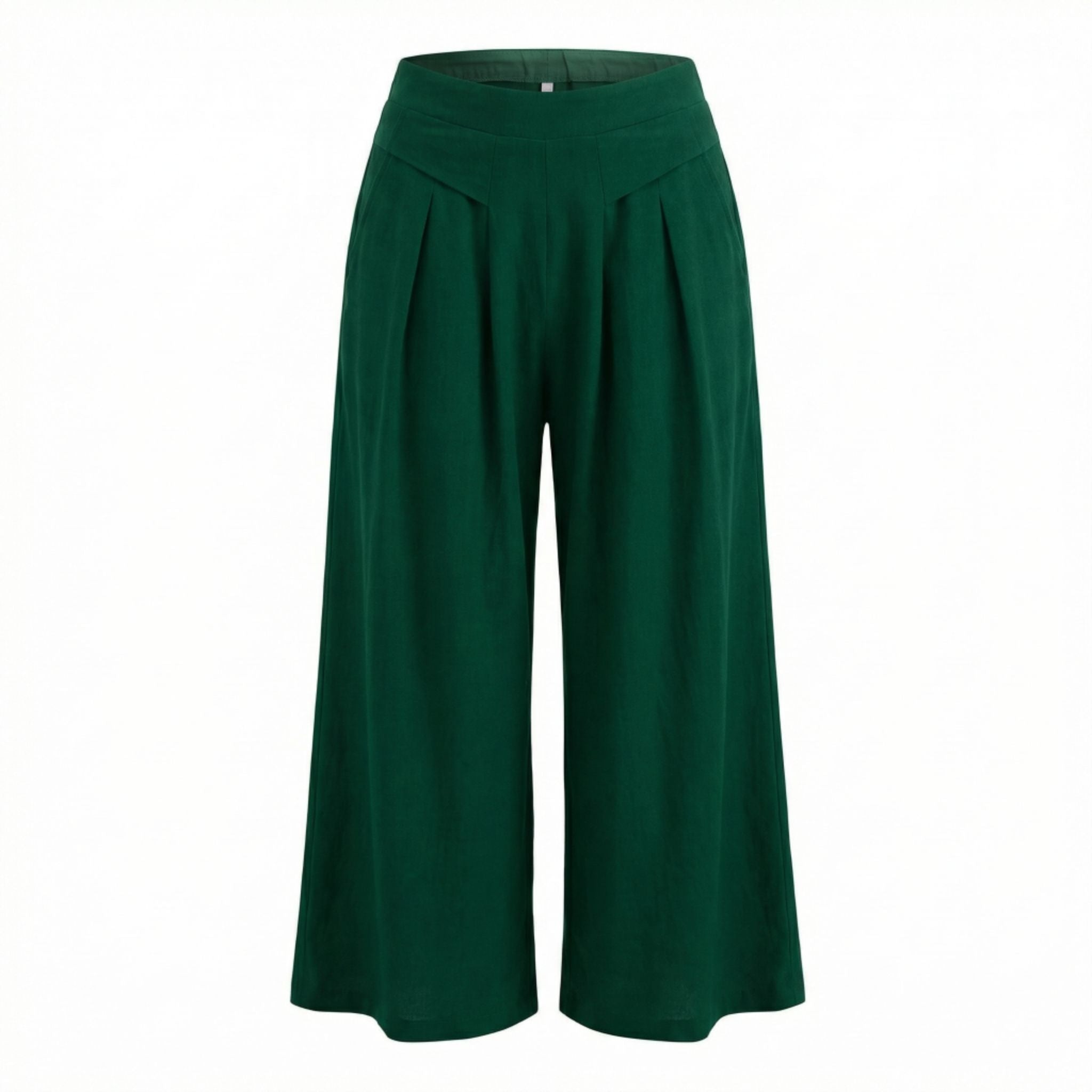 Women’s Wide-Leg Cropped Pants – Relaxed Vintage Style