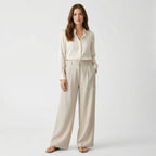 Women’s Wide-Leg Cropped Pants – Relaxed Vintage Style