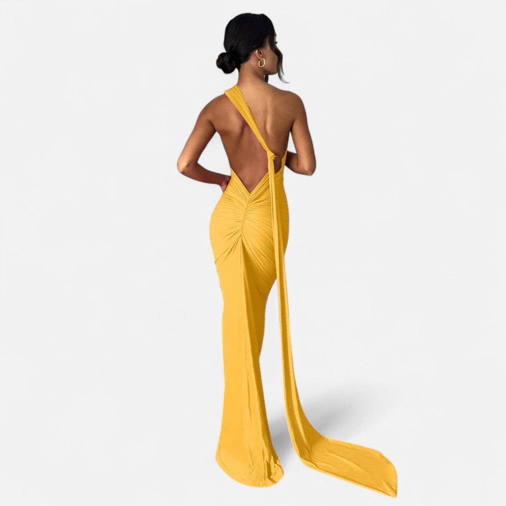 Aveline the Label | Women’s Backless Scarf-Tie Evening Dress